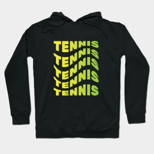 Tennis, Word Repeat, Wave Style Hoodie
